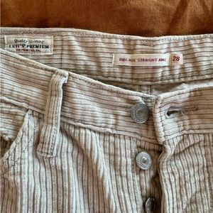LEVIS Corduroy Ribcage Straight Ankle